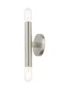 Livex Lighting Livex Copenhagen 2 Lt Brushed Nickel Ada Wall Sconce