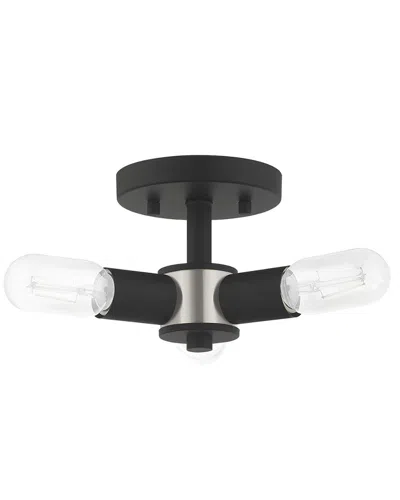 Livex Lighting Livex Copenhagen 3 Light Black Ceiling Mount