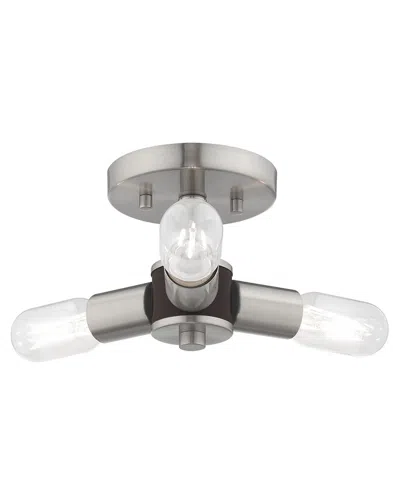 Livex Lighting Livex Copenhagen 3 Light Brushed Nickel Ceiling Mount