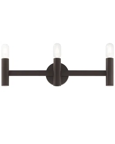 Livex Lighting Livex Copenhagen 3 Lt Bronze Ada Bath Vanity In Black