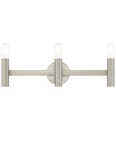 Livex Lighting Livex Copenhagen 3 Lt Brushed Nickel Ada Bath Vanity In Silver