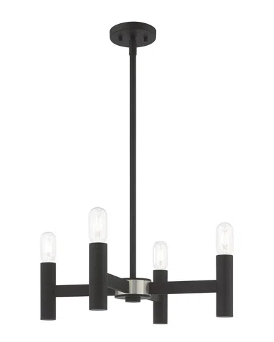 Livex Lighting Livex Copenhagen 4 Light Black Mini Chandelier