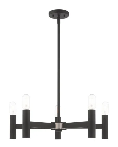 Livex Lighting Livex Copenhagen 5 Lt Black Chandelier