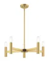 Livex Lighting Livex Copenhagen 5 Lt Satin Brass Chandelier