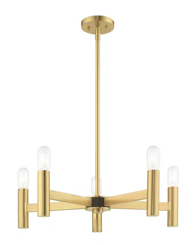 Livex Lighting Livex Copenhagen 5 Lt Satin Brass Chandelier
