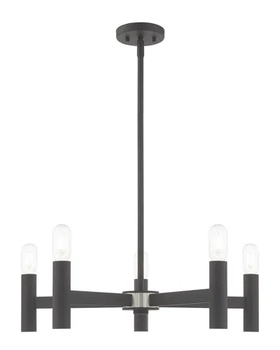 Livex Lighting Livex Copenhagen 5 Lt Scandinavian Gray Chandelier