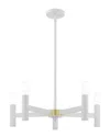 Livex Lighting Livex Copenhagen 5 Lt White Chandelier