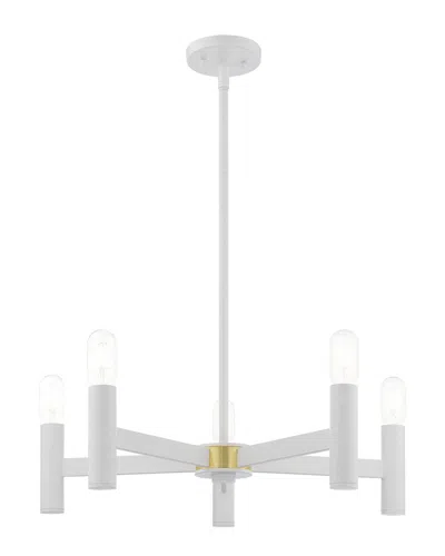 Livex Lighting Livex Copenhagen 5 Lt White Chandelier