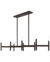 Livex Lighting Livex Copenhagen 8 Light Bronze Linear Chandelier