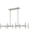 Livex Lighting Livex Copenhagen 8 Light Brushed Nickel Linear Chandelier