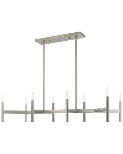 Livex Lighting Livex Copenhagen 8 Light Brushed Nickel Linear Chandelier