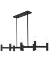 Livex Lighting Livex Copenhagen 8 Lt Black Linear Chandelier