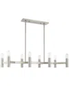 Livex Lighting Livex Copenhagen 8 Lt Brushed Nickel Linear Chandelier