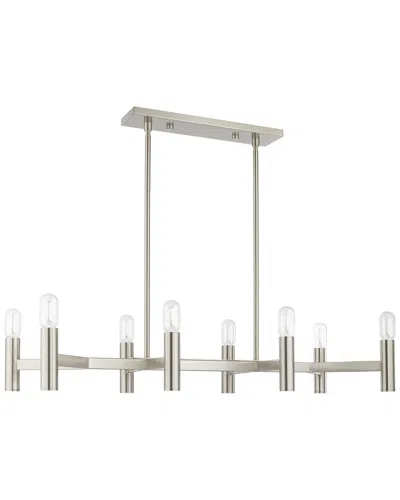 Livex Lighting Livex Copenhagen 8 Lt Brushed Nickel Linear Chandelier