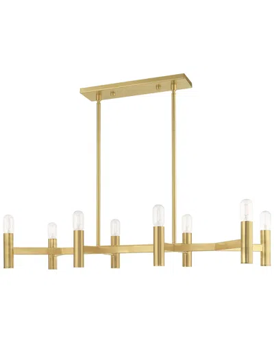 Livex Lighting Livex Copenhagen 8 Lt Satin Brass Linear Chandelier
