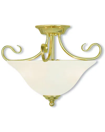 Livex Lighting Livex Coronado 2-light Polished Brass Ceiling Mount