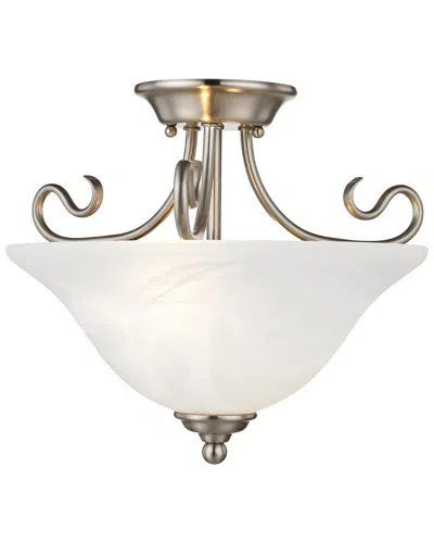 Livex Lighting Livex Coronado 2-light Brushed Nickel Ceiling Mount