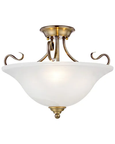 Livex Lighting Livex Coronado 3-light Antique Brass Ceiling Mount