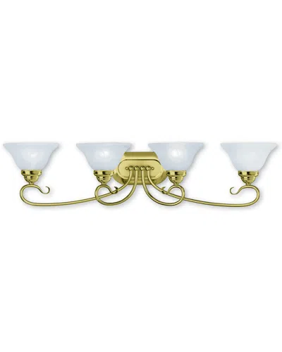 Livex Lighting Livex Coronado 4-light Polished Brass Bath-light In White