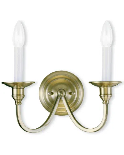 Livex Lighting Livex Cranford 2-light Antique Brass Wall Sconce