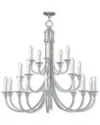 Livex Lighting Livex Cranford 20-light Brushed Nickel Foyer Chandelier