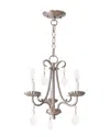 Livex Lighting Livex Daphne 3-light Brushed Nickel Mini Chandelier