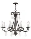 Livex Lighting Livex Daphne 8 Light Ebz Chandelier In Black