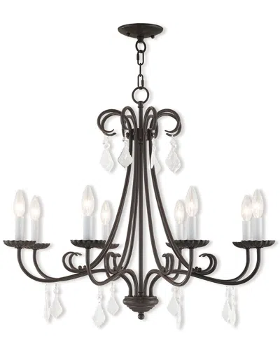Livex Lighting Livex Daphne 8 Light Ebz Chandelier In Black