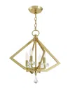 Livex Lighting Livex Diamond 4 Light Pb Mini Chandelier