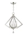 Livex Lighting Livex Diamond 4-light Polished Nickel Mini Chandelier
