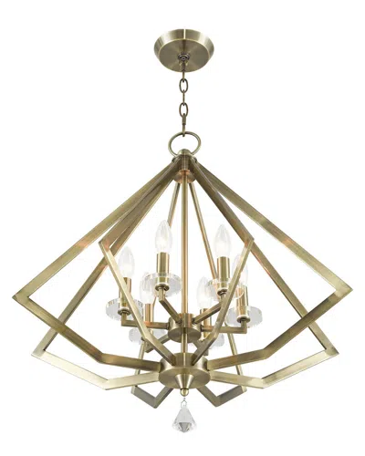 Livex Lighting Livex Diamond 6-light Antique Brass Chandelier