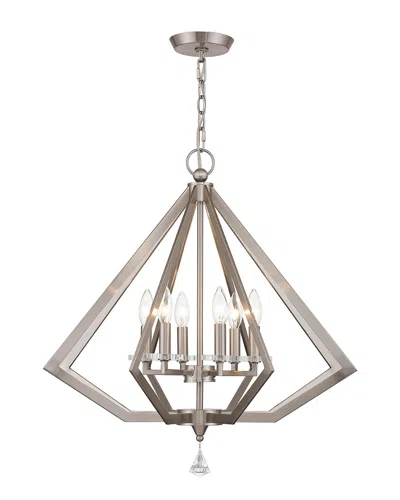Livex Lighting Livex Diamond 6-light Brushed Nickel Chandelier