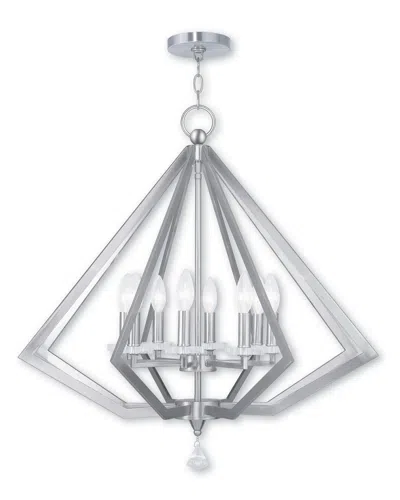 Livex Lighting Livex Diamond 8-light Brushed Nickel Chandelier