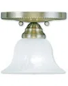 Livex Lighting Livex Edgemont 1-light Antique Brass Ceiling Mount