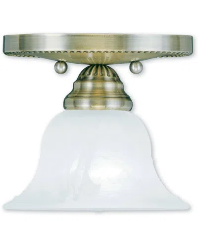 Livex Lighting Livex Edgemont 1-light Antique Brass Ceiling Mount