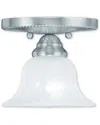 Livex Lighting Livex Edgemont 1-light Brushed Nickel Ceiling Mount