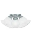 Livex Lighting Livex Edgemont 3-light Brushed Nickel Ceiling Mount