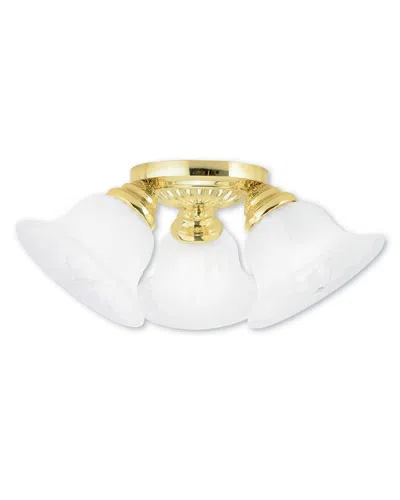 Livex Lighting Livex Edgemont 3-light Polished Brass Ceiling Mount