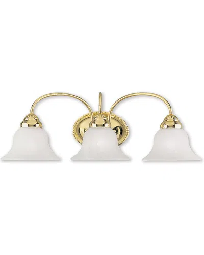 Livex Lighting Livex Edgemont 3-light Polished Brass Bath-light In Gold