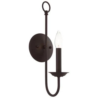 Livex Lighting Livex Estate 16" High Traditional Candlestick Style Bronze Wall Sconce