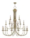 Livex Lighting Livex Estate 21 Light Ab Foyer Chandelier