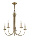 Livex Lighting Livex Estate 5 Light Ab Chandelier