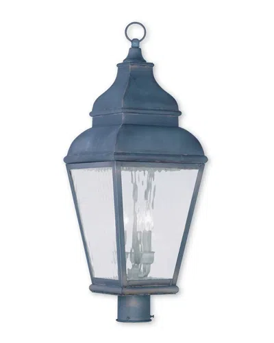 Livex Lighting Livex Exeter 3-light Charcoal Outdoor Post Lantern