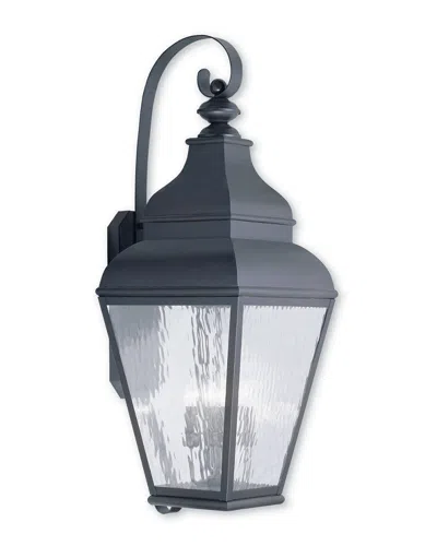 Livex Lighting Livex Exeter 4-light Bronze Outdoor Wall Lantern In Gray