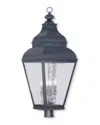 Livex Lighting Livex Exeter 4-light Charcoal Outdoor Post Lantern