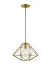 Livex Lighting Livex Geometric Shade 1-light Antique Brass Mini Pendant
