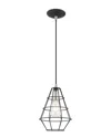 Livex Lighting Livex Geometric Shade 1 Lt Black Mini Pendant