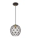 Livex Lighting Livex Geometric Shade 1 Lt Bronze Mini Pendant