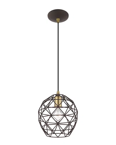Livex Lighting Livex Geometric Shade 1 Lt Bronze Mini Pendant