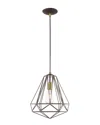 Livex Lighting Livex Geometric Shade 1 Lt Bronze Mini Pendant